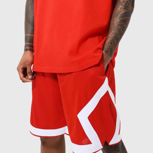 Ensembles courts d'été pour hommes, deux pièces, vente en gros, respirants, design color block, décontractés, légers, en promotion - Product Image 3