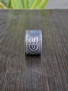 Anillo Floral Negro de Plata de Ley 925 Hecho a Mano, Anillo de Boda Vintage, Regalo - Product Image 5