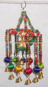 Mayorista Indio de Adornos Navideños Colgantes Hechos a Mano con Bordado Zari Dorado y Trabajo con Cuentas para Decoración de Árboles - Product Image 5