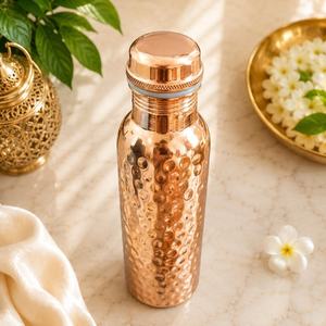 Pure Copper Water Bottle-1L | Handmade Classic Design Leak-Proof & Eco-Friendly - Product Image 3