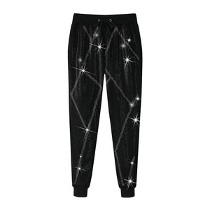 Winter Plus Size Rhinestone Drawstring Tracksuit Set with Decorative Sparkle Accents and <b>Glitter</b> Dot Print Hooded <b>Jacket</b> - Product Image 3