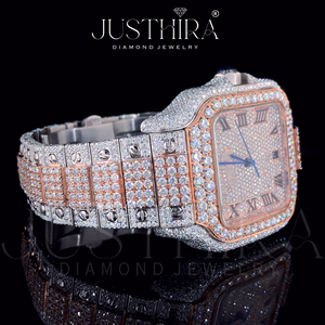 Reloj de Lujo 2026 con Diamantes Moissanite VVS, Acero Inoxidable y Esfera de Cristal, Diseñado para una Brillo Radiante, Premium e India - Product Image 3