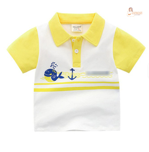 Camisas Polo Casuales para Niños, de Polialgodón, Tejidas, de Manga Corta, para la Escuela, con Logotipo Personalizado en la Parte Delantera - Product Image 1