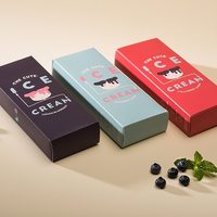 Boîtes d'emballage en carton personnalisées minimalistes pour les ensembles de crèmes glacées, design élégant et écologique pour les marques modernes