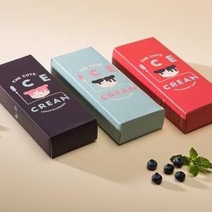 Boîtes d'emballage en carton personnalisées minimalistes pour les ensembles de crèmes glacées, design élégant et écologique pour les marques modernes - Product Image 1