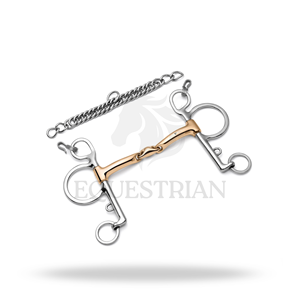 Mordaza Pelham Lozenge Savor Gold para entrenamiento y control en equitación - Product Image 3