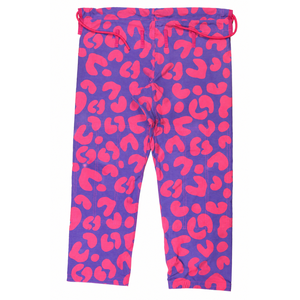 <b>Purple</b> Brazilian Jiu Jitsu MMA <b>Kimonos</b> Style Featuring Vibrant Pink Leopard Animal Print Unisex Adults 100% Cotton Silk Screen - Product Image 5