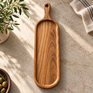 Bandeja de Servir de Madera Hecha a Mano, Moderna, Ecológica y Duradera, con Asa - Product Image 3
