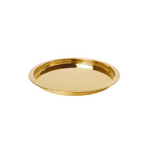 Assiettes de présentation en laiton massif, grandes assiettes de base pour dîner, assiettes de table à rebord large, élégantes pour réceptions de mariage et événements - Product Image 4