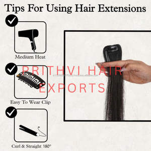 Extensions de cheveux humains Remy Premium 1B/613 Invisible 1 Clip Design - Product Image 4