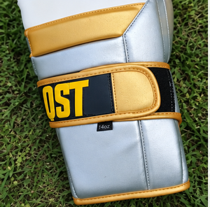 Gants d'entraînement de boxe professionnels en cuir PU, avec protection rembourrée des jointures, sangle de poignet réglable en Velcro, respirants - Product Image 6
