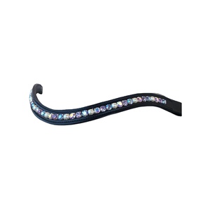 <b>Top</b> Trendy Latest Design Durable Leather Equestrian Brow Band Pink Red Orange Purple <b>Crystals</b> Design by Manufacturer - Product Image 5