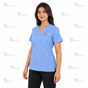 Camiseta Interior Médica para Mujer, Transpirable, Elástica, de Secado Rápido, Uniforme de Hospital, Fábrica OEM - Product Image 2