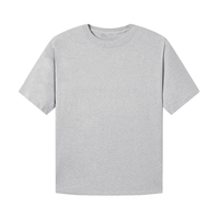 T-shirt gris à manches courtes et col rond pour homme Index Apparel, coupe classique, tricoté, 100 % coton respirant, imprimé devant, éco-responsable
