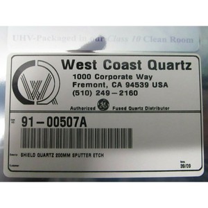 West Coast Quartz 91-00507A SHIELD QUARTZ 200mm - Equipo y Piezas de Semiconductores de Confianza de la Marca Global Legacy - Product Image 3