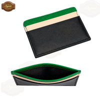 Dompet Kartu Kulit Hijau Mewah |   Dompet Kartu Kulit Asli Tipis untuk Pria |   Dompet Anti RFID OEM ODM Grosir