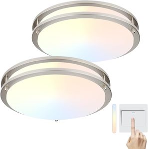 Lámpara de <span class=keywords><strong>Techo</strong></span> LED de Doble Anillo de Montaje Empotrado para Dormitorio, Cocina, Pasillo, Baño - Clasificación IP44 - Product Image 2