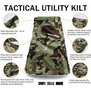 Kilt écossais pour hommes, motif camouflage unique 2026, kilt des Highlands confortable en coton - Product Image 3