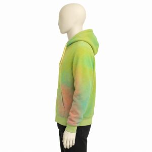 Sweat-shirt à capuche unisexe léger en polaire avec fermeture éclair et motif tie-dye pastel personnalisé - Product Image 3