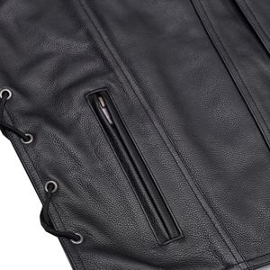 Chaleco de Cuero Genuino para Hombre, Resistente al Viento y Transpirable, para Uso en Exteriores, Servicio Personalizado OEM, Venta al Por Mayor en Grandes Cantidades - Product Image 4
