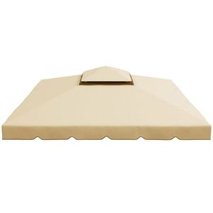 Tenda Moderna di Ricambio per Gazebo da Esterno per Cortili, Ville, Parchi e Hotel con Design in Tessuto e Pali in Legno e Acciaio - Product Image 2