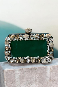 Pochette de soirée de luxe en résine époxy et acrylique pour femmes, collection d'accessoires pour soirées cocktail - Product Image 5