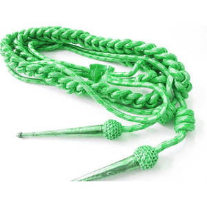 สายสะพายไนลอนสีเขียวแบบถักพร้อมปลายหุ้ม สำหรับใช้กับเครื่องแบบ - Product Image 1