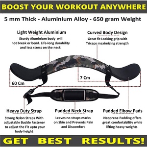 Brazos de levantamiento de pesas para bíceps y tríceps, de aluminio, Logo personalizado, para entrenamiento de culturismo y Gimnasio Profesional - Product Image 3