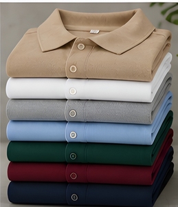 Fabricant de polos en coton OEM 240 GSM, tissu piqué de qualité supérieure, coupe classique, polo uni, logo personnalisé, vente en gros - Product Image 6