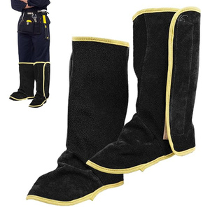 Couvre-chaussures en cuir de vachette pleine fleur de qualité supérieure, résistant à l'abrasion, à la chaleur et aux flammes, pour travaux lourds et de construction - Product Image 3