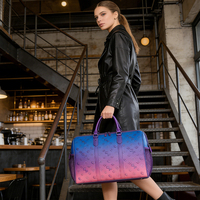 Personaliza tu Bolsa de Viaje con Logotipo, Material PU de Alta Calidad, Gran Capacidad, Ligera, Ajustable, Múltiples Bolsillos