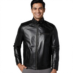 Veste en cuir véritable pour homme, design professionnel, matériau de qualité supérieure, prix bas. - Product Image 1