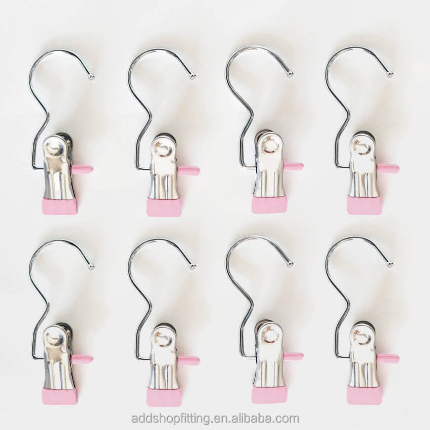 Pink clip hook hanger