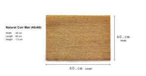 Tapete Antideslizante para Puerta, Ecológico, de Color Sólido, con Base de Goma y Fibra de Coco, para Uso en el Hogar y Hoteles - Product Image 2