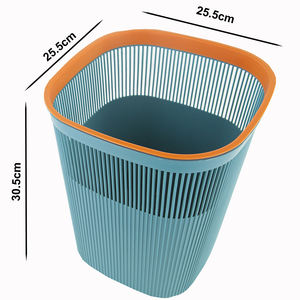 Cubo de Basura de Plástico para Oficina y Hogar, con Tapa, Diseño Abierto, Forma Cuadrada, Ecológico - Product Image 4