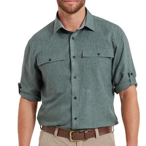 Camisas de Pesca para Exteriores, Manga Larga, con Botones, Ropa de Pescador, Protección Solar, Transpirable, con Bolsillo - Product Image 1