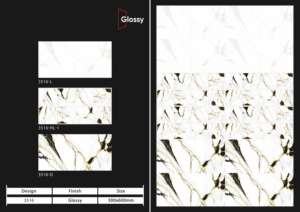 Azulejos de Pared de Cerámica Brillante y Elegante de 300X600MM con Diseño para Decoración de Paredes Interiores, Baños y Cocinas - Product Image 5