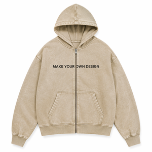Fournisseur de vêtements de marque privée : Sweat à capuche zippé streetwear personnalisé, impression en relief, broderie, tissu épais - Product Image 4