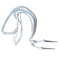 Aiguillettes d'uniforme couleur or métallisé pour hommes, en vente en stock, faible MOQ, quantité en gros, pour officiers