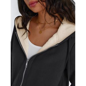 Sudaderas con Capucha Personalizadas con Forro Polar para Mujer, Talla Queen, con Cierre, Manga Larga, Abrigos de Invierno, Sudaderas de Otoño, Estilo Diario Lindo - Product Image 4