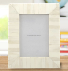 Cadres photo antiques en incrustation d'os fabriqués à la main pour la décoration de la maison d'Inde - Product Image 2