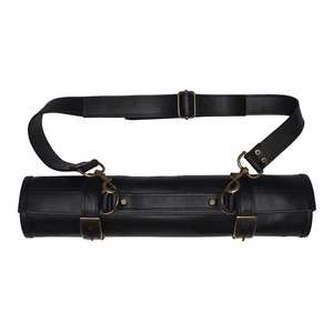 Sac de Rangement Enroulable pour Couteaux de Chef en Cuir Véritable Léger et Portable, Personnalisé OEM, Vente en Gros Usine, pour Outils Masculins LKR-0344 - Product Image 1
