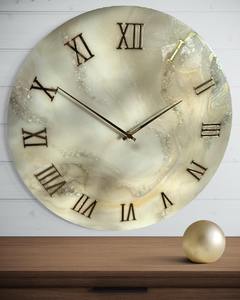 Horloge murale en résine époxy faite à la main, taille personnalisée, fonctionne à piles, design moderne, mariage, salon, décoration intérieure, provenance Inde - Product Image 2