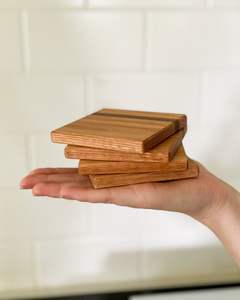 Natural Grain Wooden <b>Drink</b> <b>Coasters</b> - Product Image 4