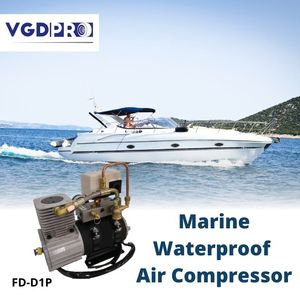 12V haute efficacité étanche Long Cycle de service DC sans huile professionnel Suspension casier compresseur d'air pompe piston intégré - Product Image 3