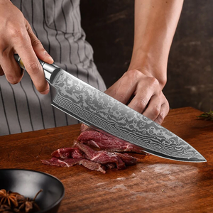 Cuchillo de Chef Profesional Forjado a Mano, Cuchillo de Chef Ambidiestro de Damasco, Mango Ergonómico de Madera, Apto para Lavavajillas, Se Acepta OEM/ODM - Product Image 4