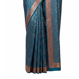 Sari contemporain pour femme, tenue drapée de créateur, vêtement traditionnel indien brodé, mode ethnique pour mariage et fête - Product Image 6