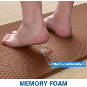 2 Tappeti da Cucina Antifatica, Tappetini Ammortizzati Antiscivolo per Scrivania, Tappetino Impermeabile per Pavimento della Cucina - Product Image 4