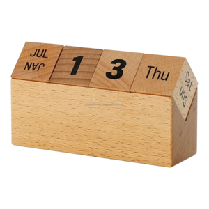 Calendrier de l'Avent en blocs de bois faits à la main – Meilleur prix, qualité supérieure, calendriers de bureau en bois pour la décoration de la maison et du bureau - Product Image 4