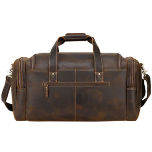 Bolsa de Viaje Casual de Cuero Genuino para Hombre, Gran Capacidad, Cierre de Cremallera, Asa Suave, Compartimento Interior - Product Image 2